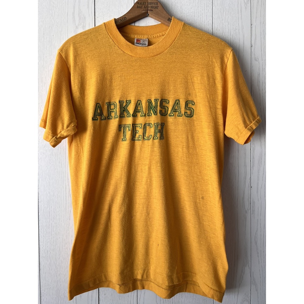 Vintage 1980 ARKANSAS‎ TECH UNIVERSITY T-shirt Signal SPELLOUT USA Large